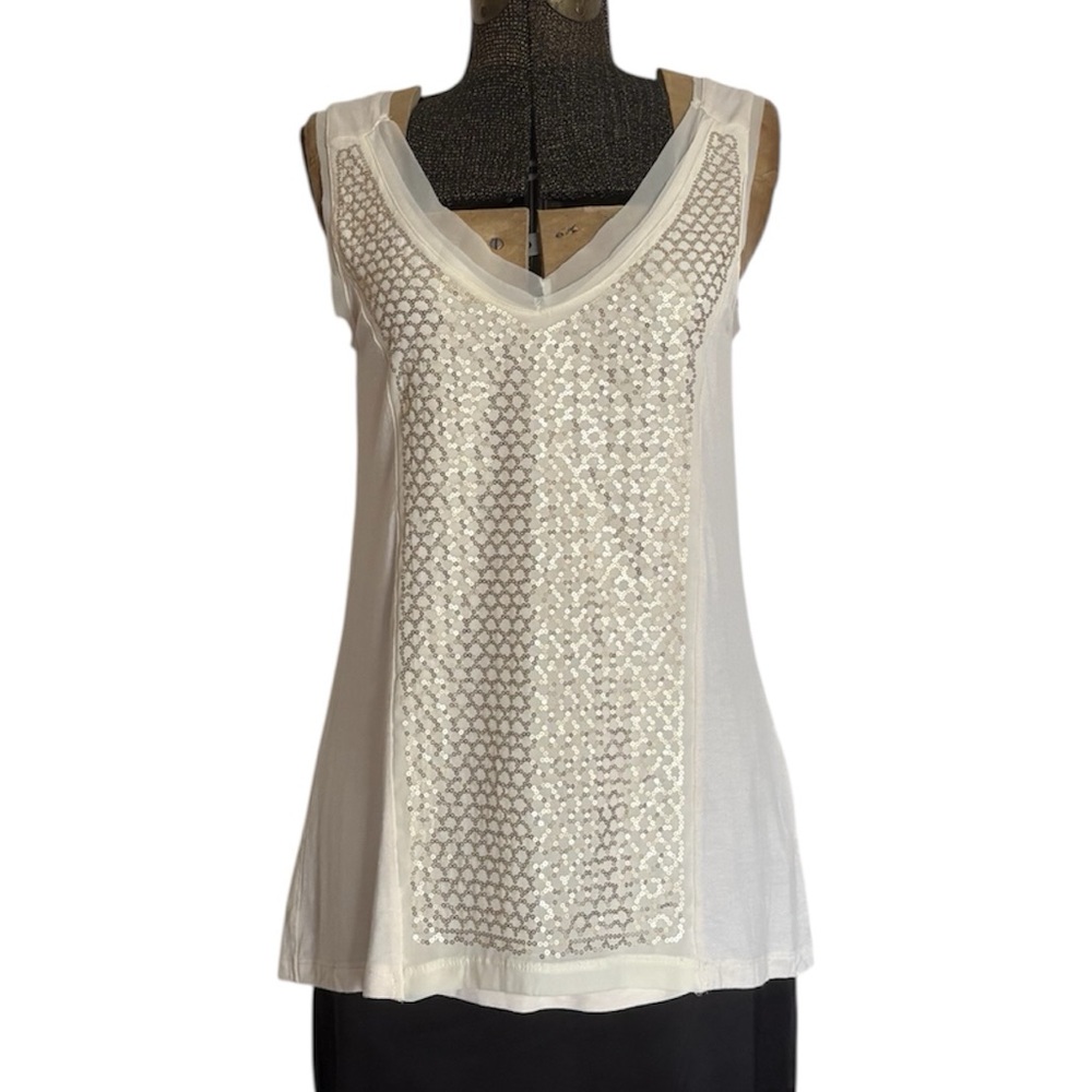 Cupio Gold Sequined Tank Top